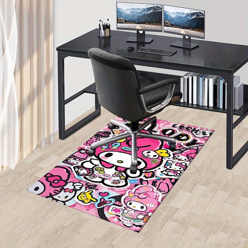 

1pc Hello Kitty Office Carpet Under Chair Mat Gift Universal Cute Cartoon Rug for Desk Computer Laptop Floor Decorative Mat Non-Slip Soft Pa 60cm by 90cm