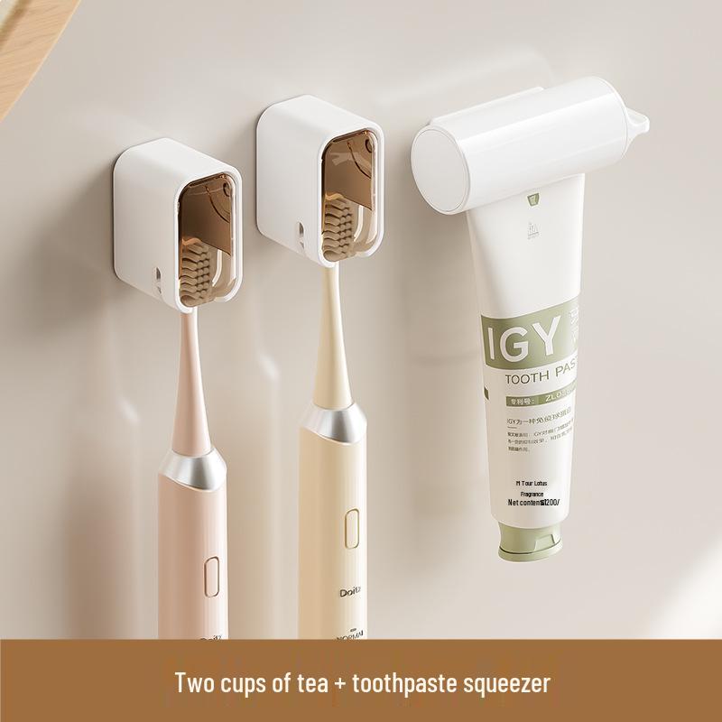 2025 Dustproof Wall-Mounted Toothbrush Holder for Electric Brushes