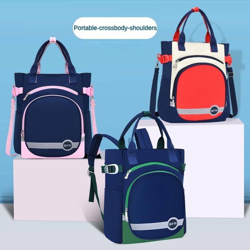 Pendler Studentenrucksack Modische und minimalistische Colorblock-Einzelschultertasche Kinder Umhängetasche