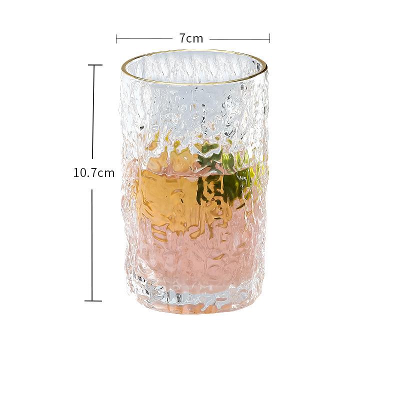 Creative Simple Glass Water Cup Bark Texture Cup Juice Cup Glass Milk Cup