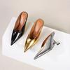 Pesstwei Mode Puntige Toe Wedge Slippers Pumps Lage Hoge Hakken Mules Schoenen Maat:35 42