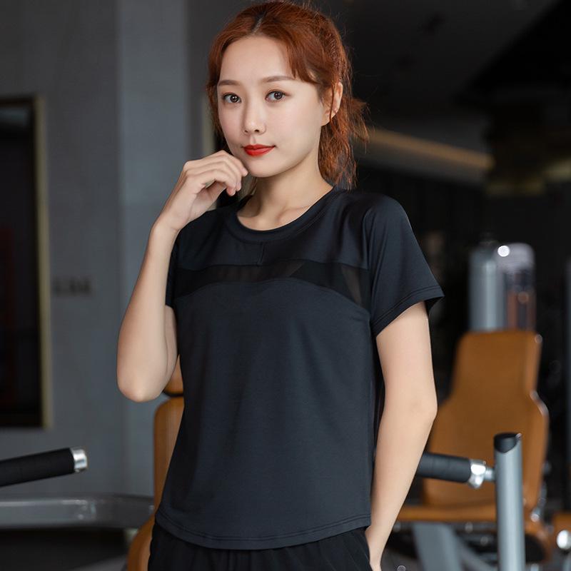 Women's Quick-Dry Mesh Sports Top - Lightweight, Loose-Fit Yoga T-Shirt for Summer