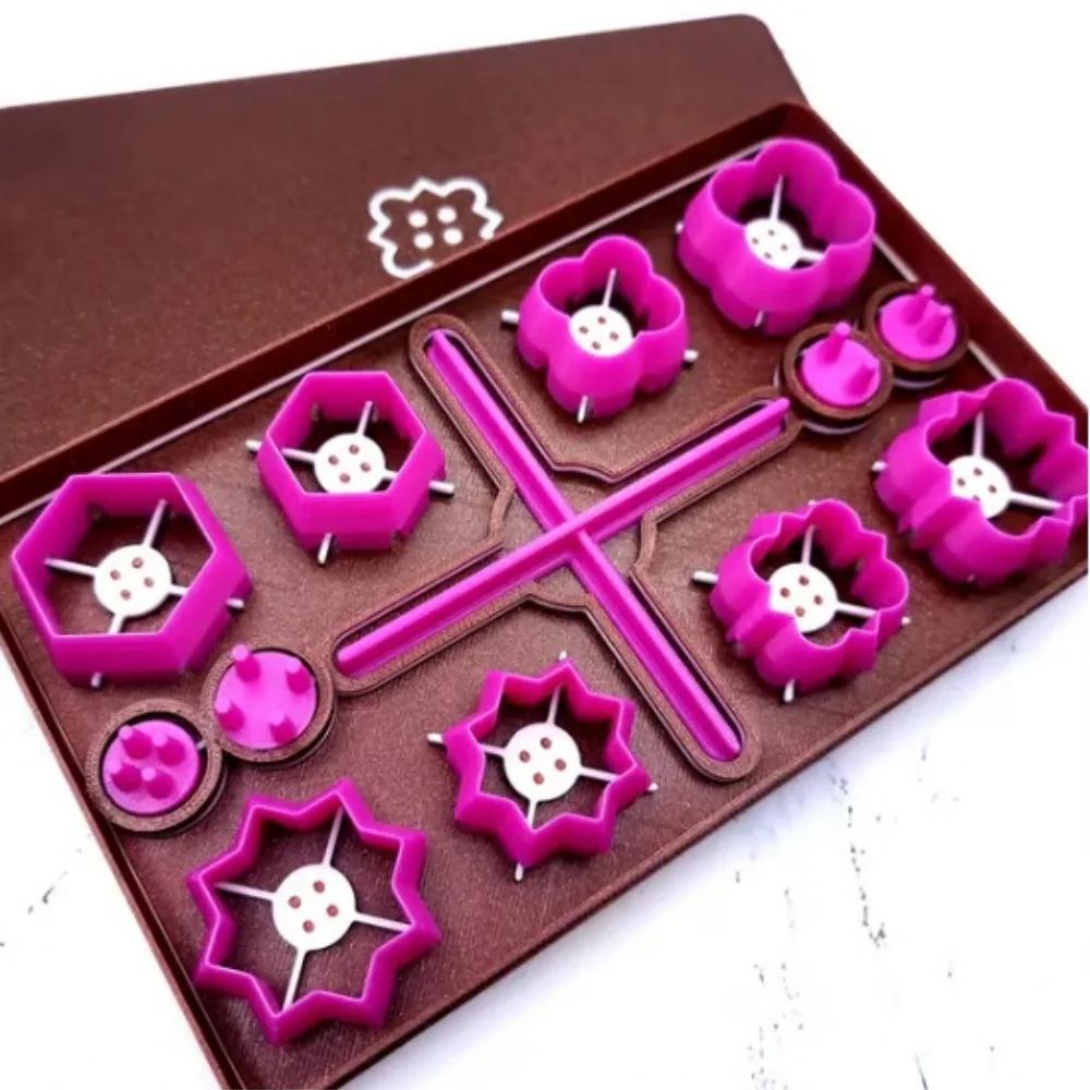 

Symmetrically Designed Buttons Toolkit Set Craft Projects Handmade DIY Button Making Tool Kit Multi-Sized Sewing Supplies