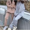 2023 Stylish European & American Spring/Autumn Solid Color Sweatshirt Casual Two-Piece Set with Large Pockets