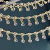 0.5M 1M Shiny Colorful Crystal Charm Taseel Beads Copper Chain DIY Necklace Bracelet Beaded Chains Women Jewelry Making Supplies