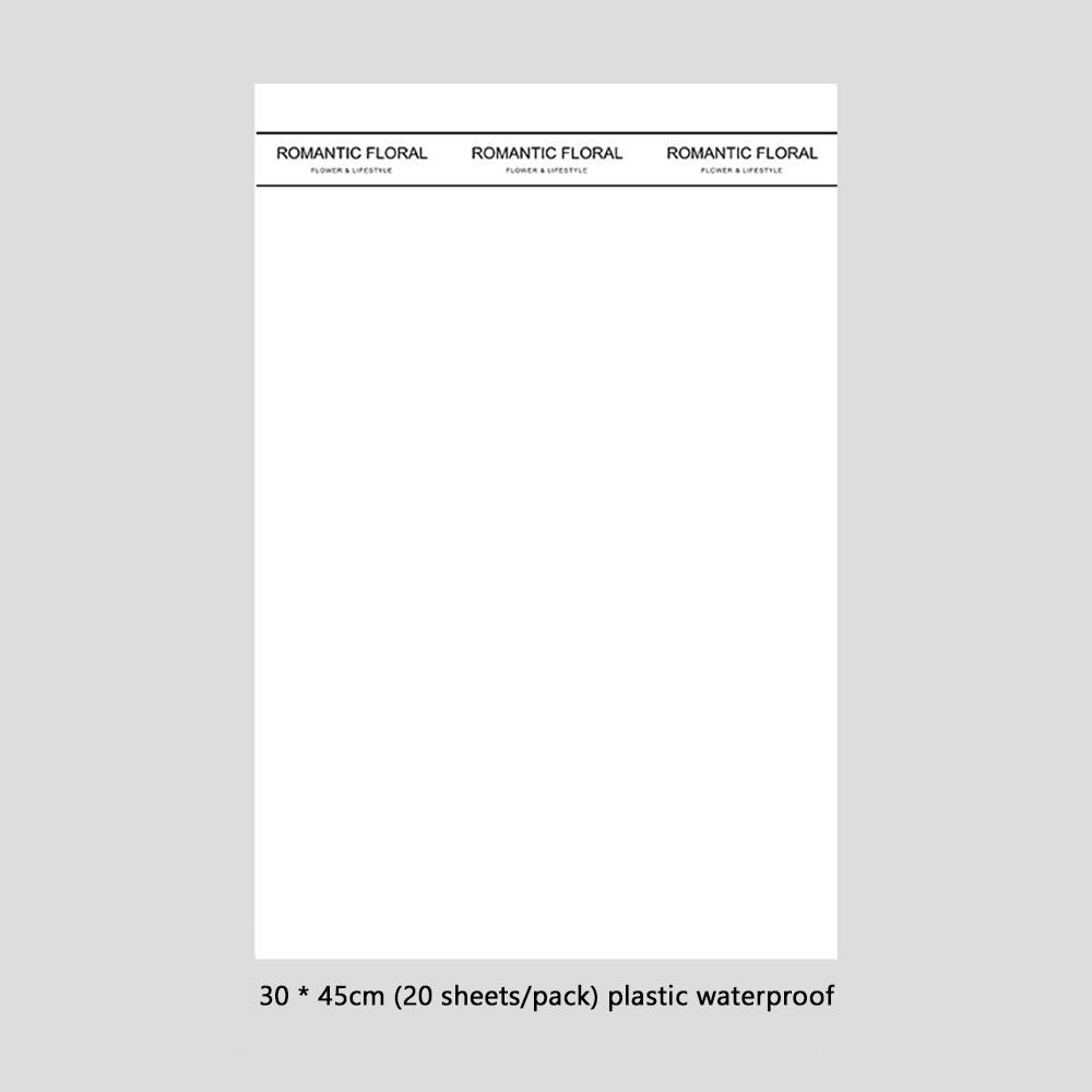 

20 аркушів водонепроникного обгорткового паперу для квітів, простого стилю упаковки, паперу для букетів квітів, подарункового паперу Type G