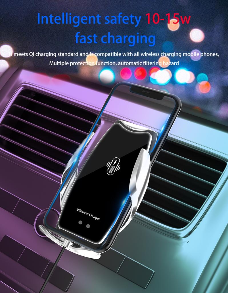 New OEM Car Holder 15W Wireless Charging Air Vent Auto Sensor Car Phone Mount Universal Mobile Phone Stand in Car