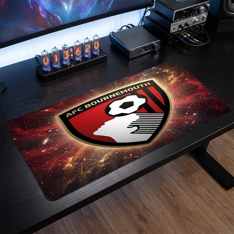 Bournemouth Football Print Large Mouse Pad, Anti-Slip Extended Gaming Desk Mat for Office Home
