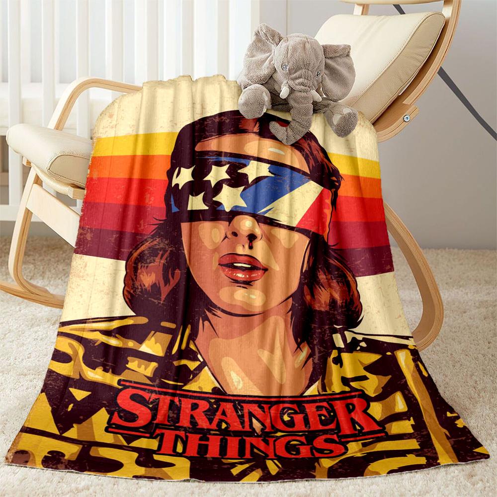Stranger Things  Blanket Suitable for sofas,travel, living rooms also a good gift for friends and family Suitable for all seasons.