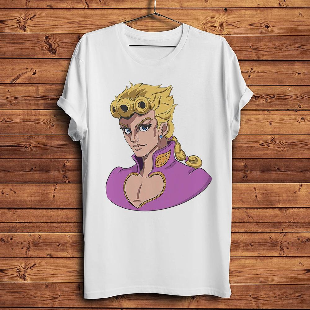 Giorno Giovanna Funny JoJo Anime Tshirt UnisexSummer New White Casual Short Sleeve T ShirtUnisex Tee Unisexga Streetwear Breathable