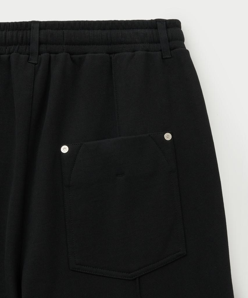 Seteo Cotton Elastic Waist Sweatpants Palette Black