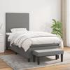 Maison Exclusive - Rete a doghe per letto con materasso Grigio scuro 100x200cm Tessuto