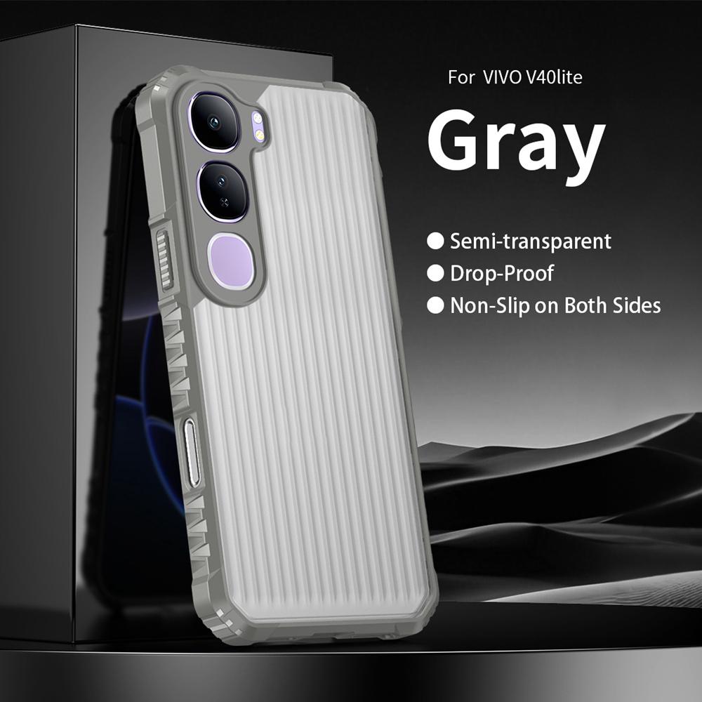 KEYSION Heavy Duty Shockproof Phone Case for VIVO V40 SE 80W V40 Lite Soft Silicone+PC Translucent Matte Back Cover for VIVO Y19S Pro Y200 5G