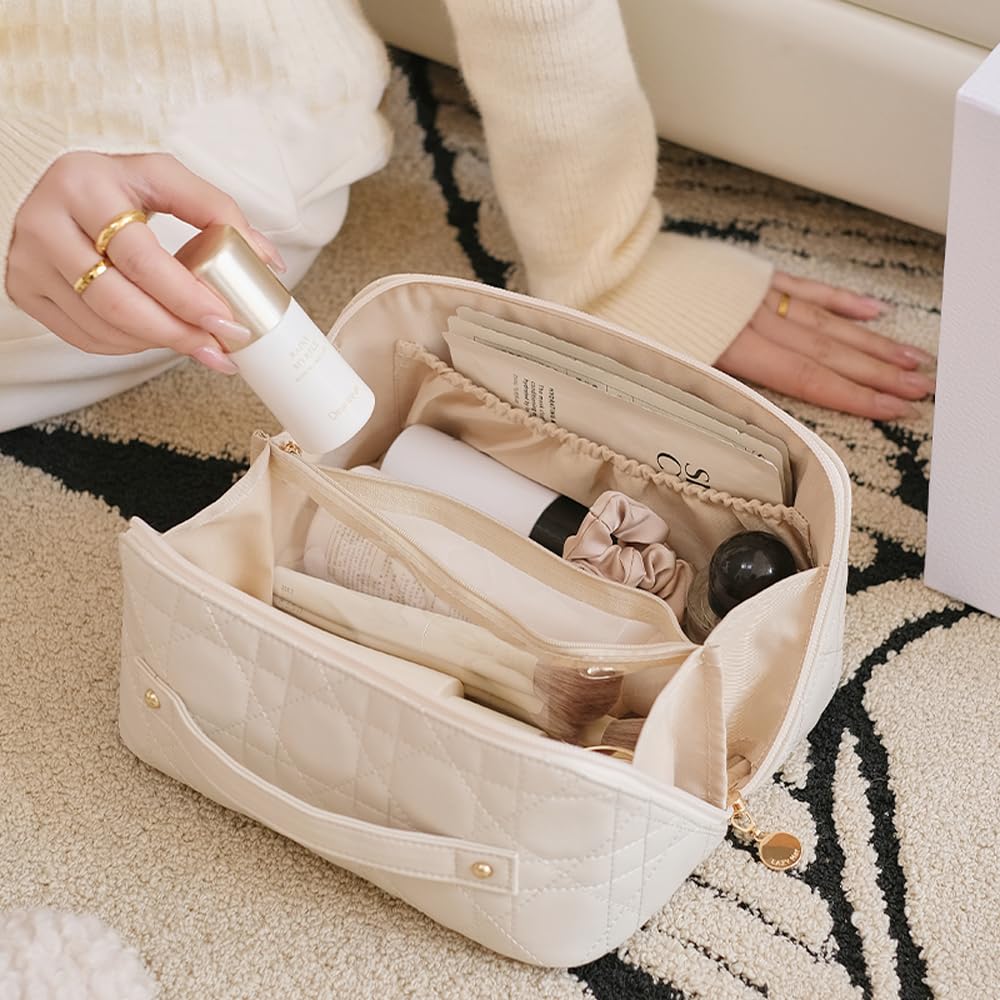 NEOVIVA Makeup Large Small Cosmetic Travel Makeup Cosmetic Storage Toiletry Bathroom Perfect for Business Gift Pouch, Capacity, Organizer, Pouch,