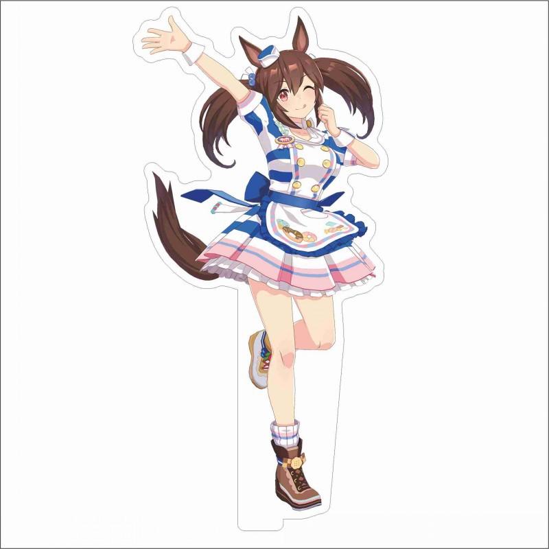 Japan Beautiful Derbil 15 Cm Cartoon Characters Acrylic Double-sided Stand Model Kawaii Cute Office Decoration Panel Permanent Recording Fans