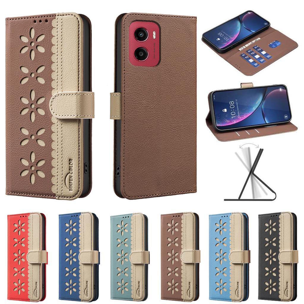 Flip Leather Case for Moto G05 G15 G75 G55 G35 G04 G34 G84 Edge50 Pro Edge40 Neo Cover Bumper Soft Business Back Cover BF36