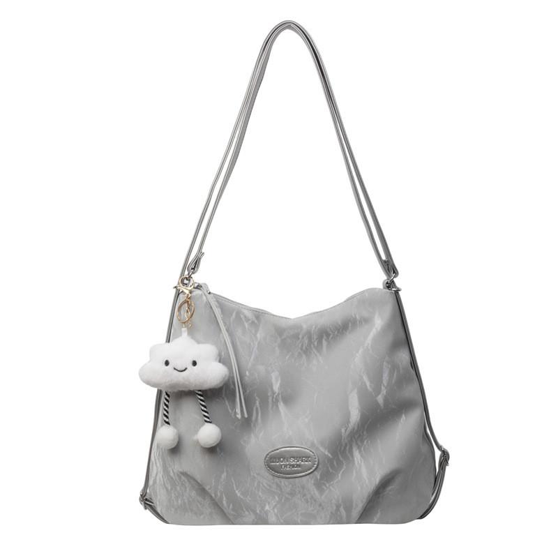 Urban Minimalist Pu Tote Bag With Zipper Pockets For Daily Use