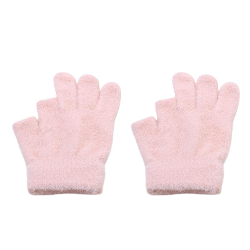 Gants d'étudiant en écriture à deux doigts chauds et à la mode, gants épais et rembourrés pour le froid