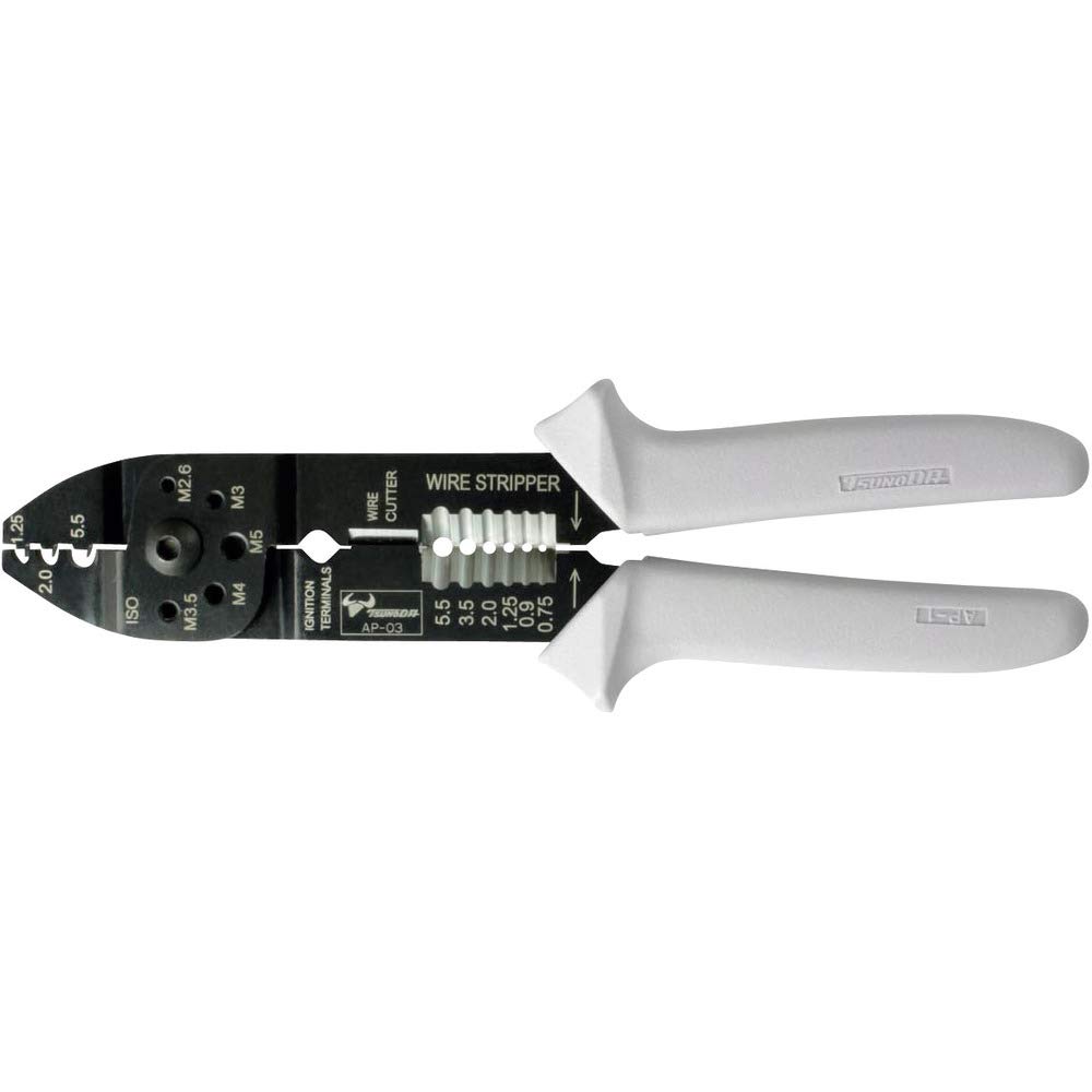 

Tsunoda Pliers for Bare Crimp Terminals AP-03 Electrician s All-Purpose чорний