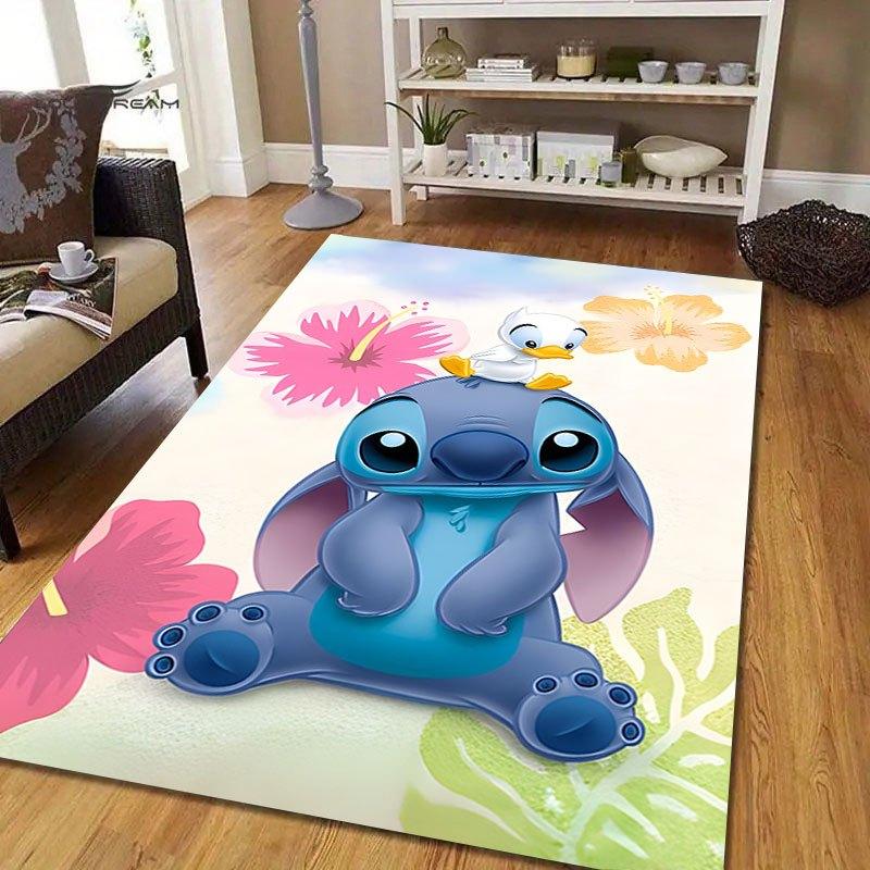 1 Stück Disney Lilo und Stitch Muster Teppich Läufer Rutschfester Teppich Handwaschbar Fußmatte Geeignet für Wohnzimmer Schlafzimmer Heimdekoration Raum