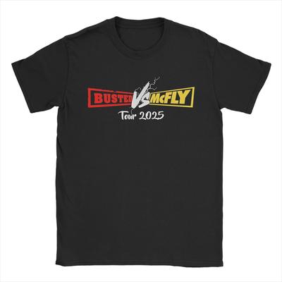 Busted Retro Music McFly Konzerttour 2025 Herren T-Shirts Pop Rock Neuheit T-Shirts Rundhals T-Shirt Baumwolle Neuankömmling Kleidung