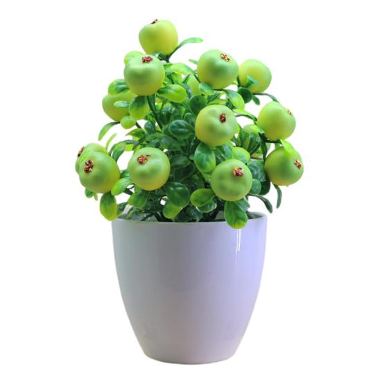 Artificial Potted Plants Realistic Fake Mini Fruits Tree Home Office Table Centerpiece