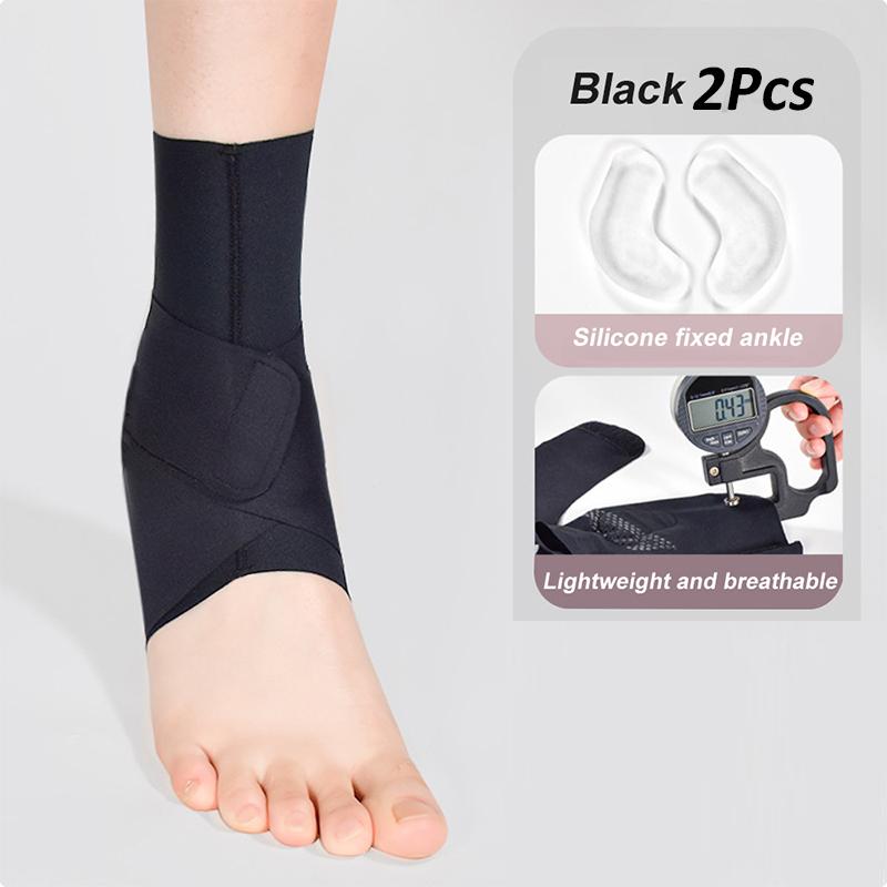 1/2 st Ankelkompressionsstöd, Justerbart Lättviktsankelstöd för Skaderehabilitering, Plantar Fasciit, Ankelsvullnad & Mer
