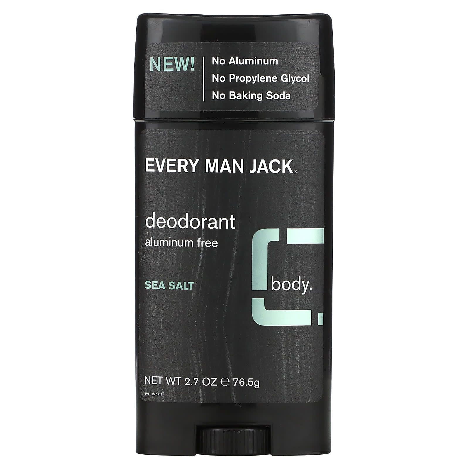 

Every Man Jack, дезодорант, без алюминия, морская соль, 2,7 унции (76,5 г)
