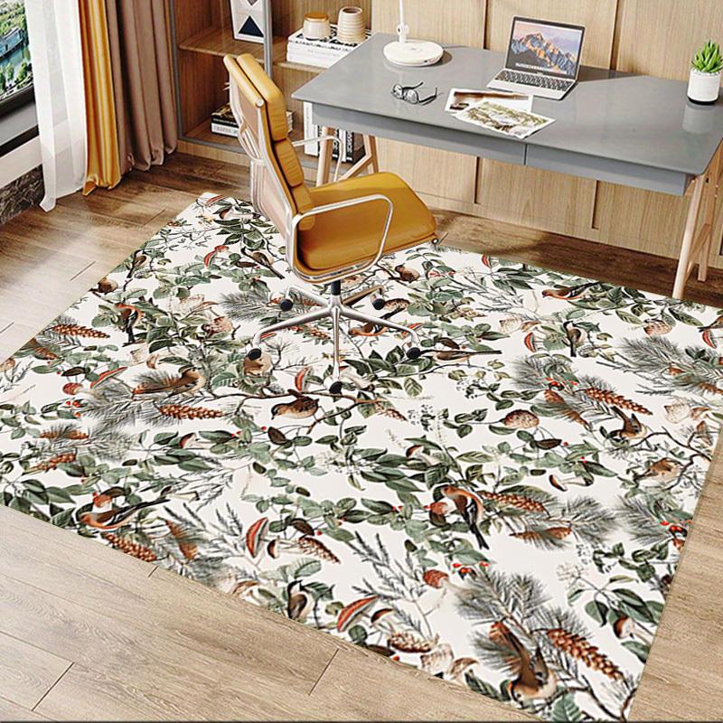 1PC Birds, Forest Non-Slip Floor Carpet Compatible for Office&Living Room&Bedroom&Dining room - Flat- Soft & Pattern, Vibrant Colors-W293