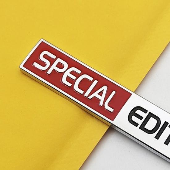 Chrome Red & Black Coated Metal Special Edition  Car SUV Emblem Luxury Decal