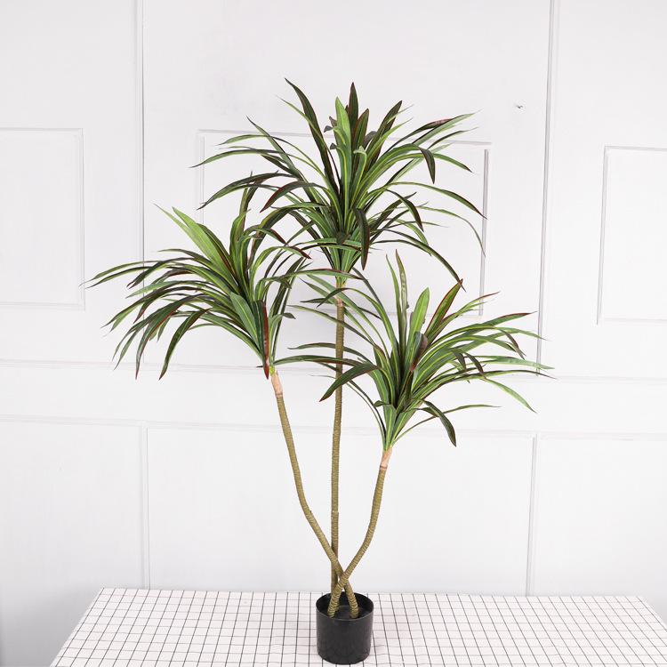 

Artificial plant Dracaena potted plant, hotel indoor garden set ornament