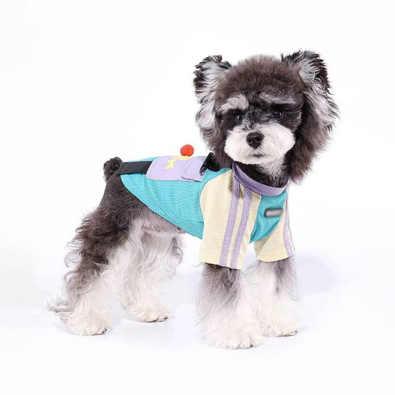 

Dog summer clothes Schnauzer than bear west highland pet cat T-shirt summer thin handsome super cute light XXL chest 54 back 39 about 14-8.5 kg