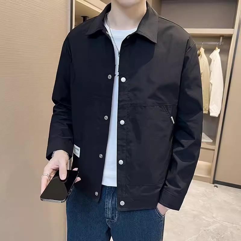 Neue Jacke Herren Frühling und Herbst Kurzer Revers Freizeitkleidung