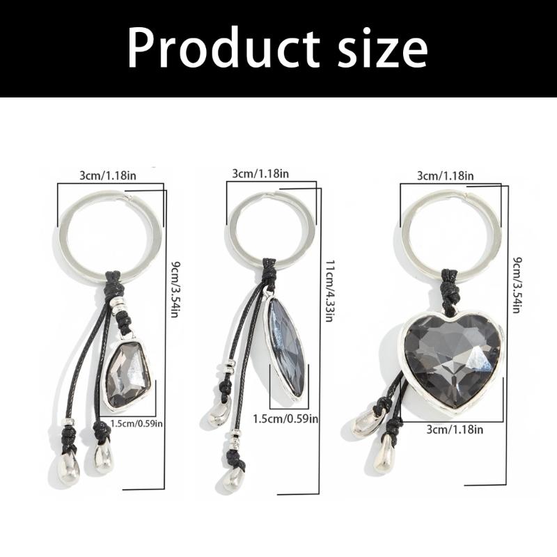 Sturdy Acrylic Rhinestones Keychain With Heart Designs Combines Styles And Durability For Everyday Carry