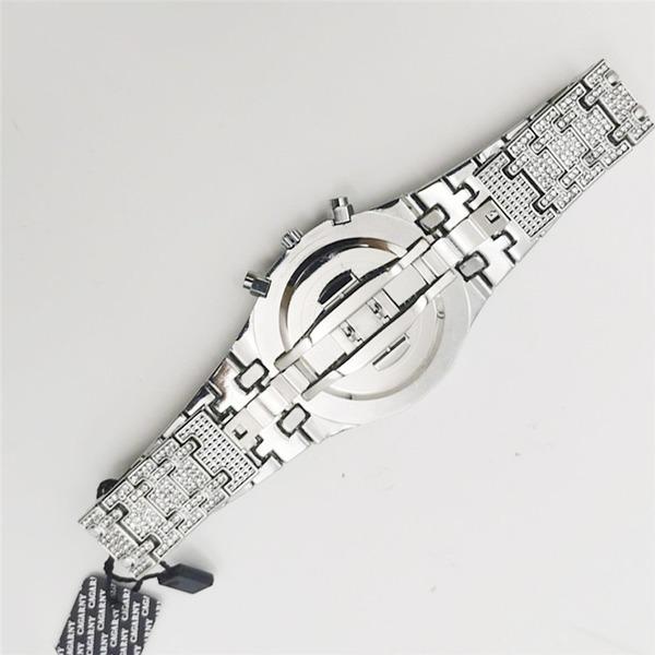 Voller Bling Diamant Uhr für Männer Hip Hop Iced Out Herren Uhren Luxus Quarz Uhr Mann Wasserdicht Chronograph Montre Homme