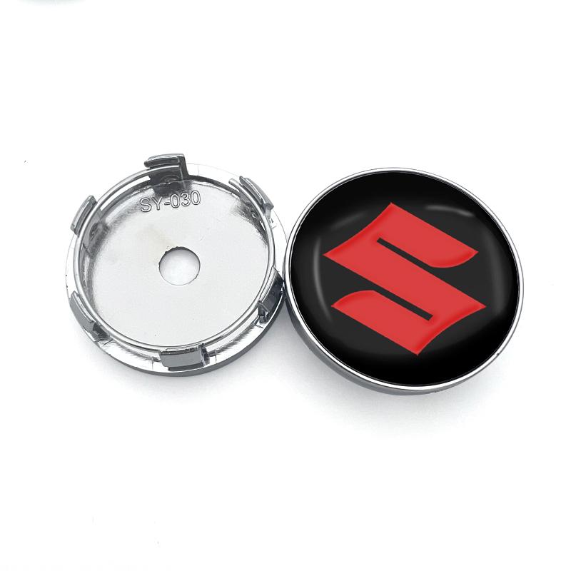 4pcs 60mm Car Wheel Center Hub Center Cap Rim Hub Dustproof Cover Emblemem for Suzuki Swift Samurai Sport Jimny Grand Vitara Alto GW250 Splash Swace