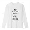 Lustiges Damen Slogan T-Shirt Halts Maul Und Hol Bier Design Schwarz S M L vintage gewaschen Mode Designer Kleidung