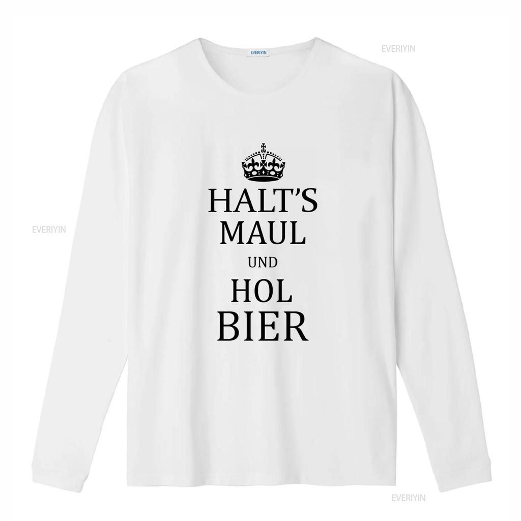 Lustiges Damen Slogan T-Shirt Halts Maul Und Hol Bier Design Schwarz S M L vintage gewaschen Mode Designer Kleidung