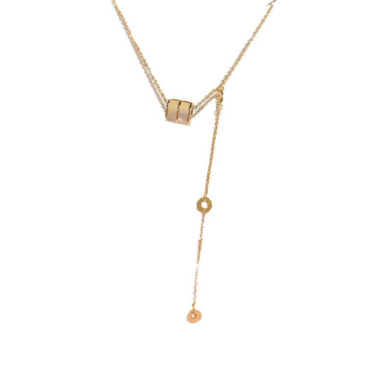 Korean Style Unique Design Fashion Shell Roller Clavicle Necklace For Women
