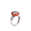 Retro Gilt Openwork Ruyi Ring: Natural Imitation Hetian Jade Peace Buckle with Auspicious Fu Character and Cloud Design for Women
