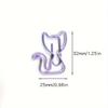 50/100 Pack of 7-color Mixed Cat Shaped Paper Clips - Durable Metal Office Supplies