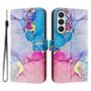 For Samsung Galaxy S24 FE Leather Case Pattern Printing Wallet Phone Cover with Strap