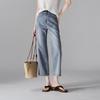 SOFSIL Women's High-Waisted Straight-Leg Cropped Jeans