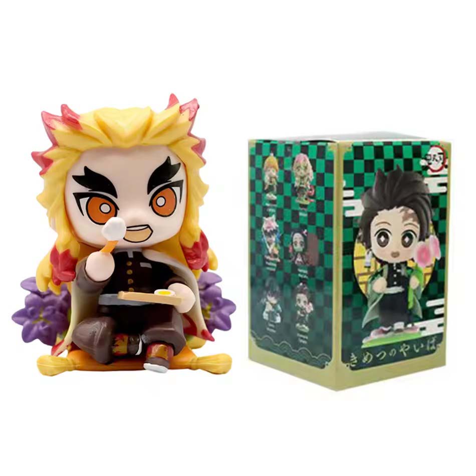 sold 1-12pcs Anime Demon Slayer Model Tanjiro Kamado Nezuko cartoon figure PVC model ornament child Christmas Halloween gift