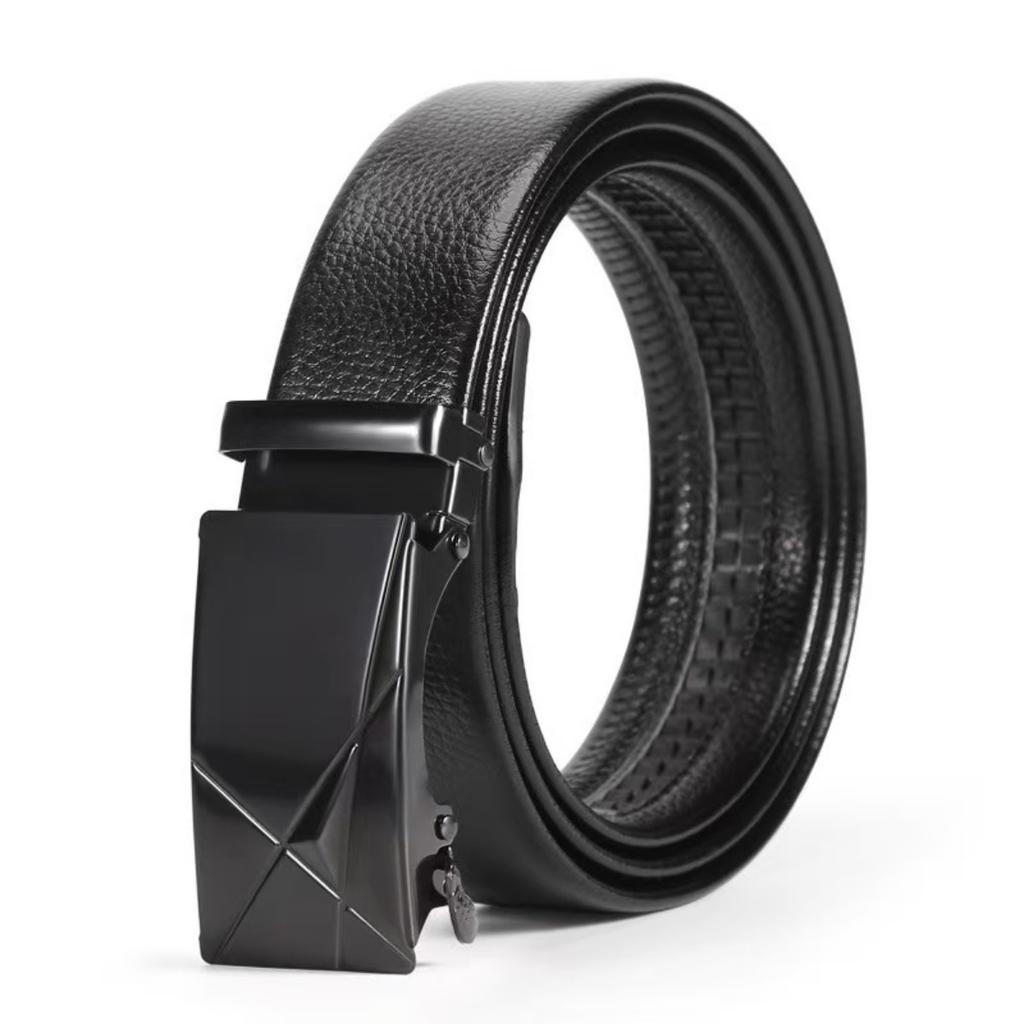 Herren Automatikschließe Businessgürtel, Modischer Freizeit-Schnallengürtel, Anzug und Jeans können zusammen getragen werden, Universell für alle Jahreszeiten