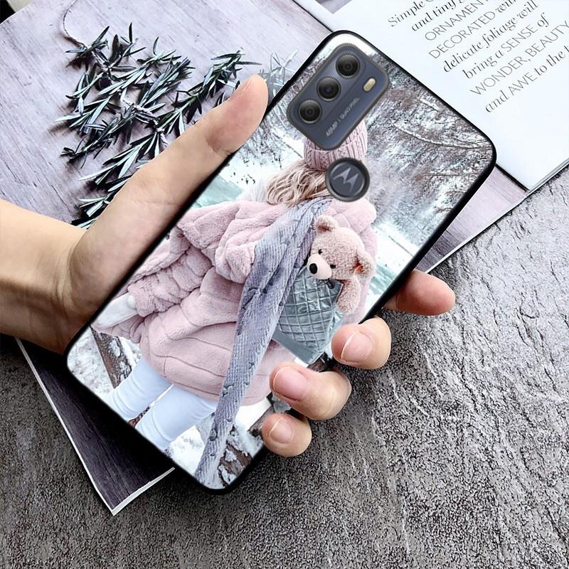 Etui na telefon dla dziewczynki z motywem świątecznym do Moto G84 G23 G24 G31 G32 G41 G51 G52 G53 G54 G71 G82 G42 G62 G200 G Play G Stylus