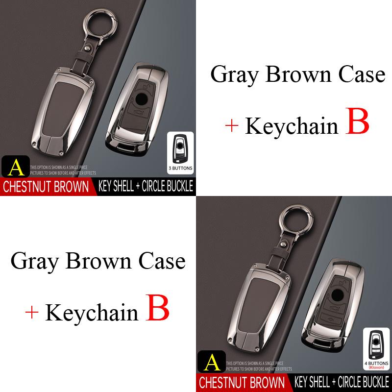 Zinc Alloy + PU Leather Car Key Case Cover for Holder for BMW F20 F30 G20 F31 F34 F10 G30 F11 X3 F25 X4 I3 M3 M4 1 3 5 Series