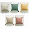 Room Home Decor With Tassels Couch Linen Cotton Pillow Shell Throw Pillow Pillowcase Cushion Cover