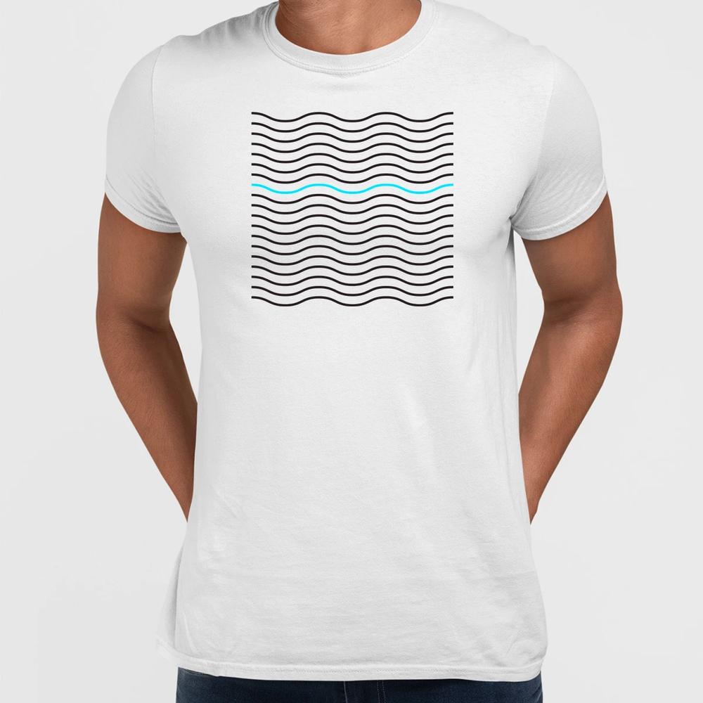 Geometric Elements Modern Line Dots Shapes Printed Unisex Tshirt Sample 14 L