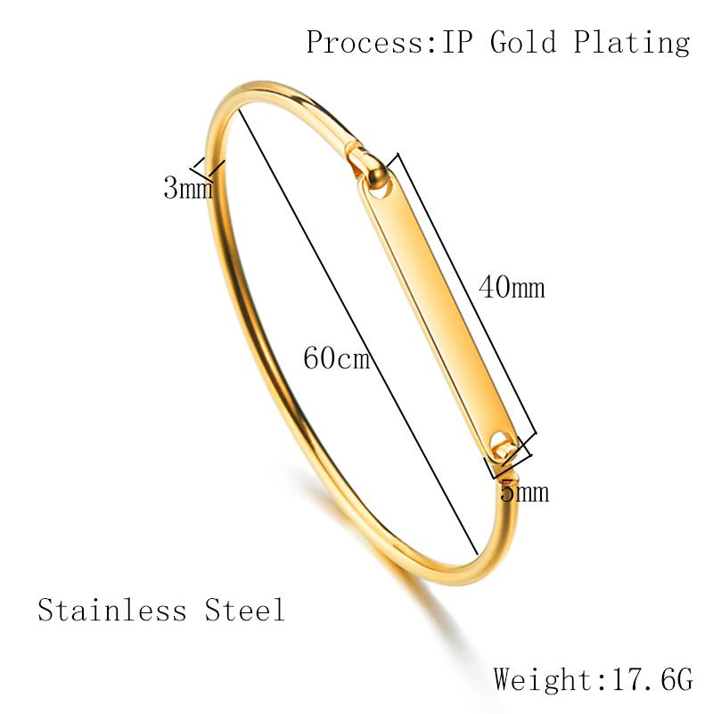 Atoztide Personalized Custom Bracelets Bangles Girl Customized Engraved Name Date Cuff Bangle For Women Best Festival Gift